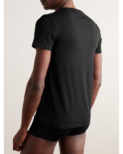 Zegna Black Stretch-cotton Jersey T-shirt for men