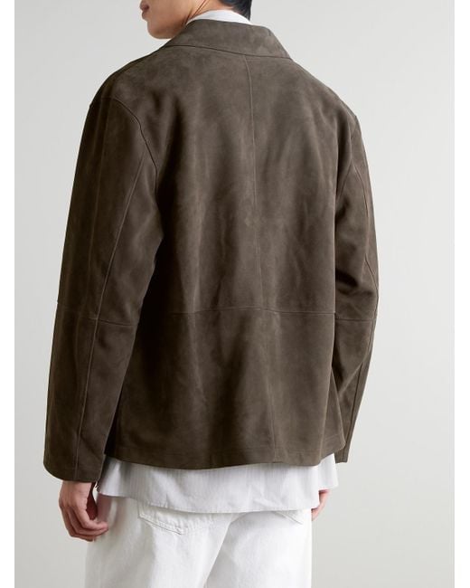 FRAME Brown Suede Chore Jacket for men