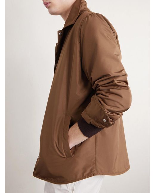 Slowear Brown Padded Shell Overshirt for men