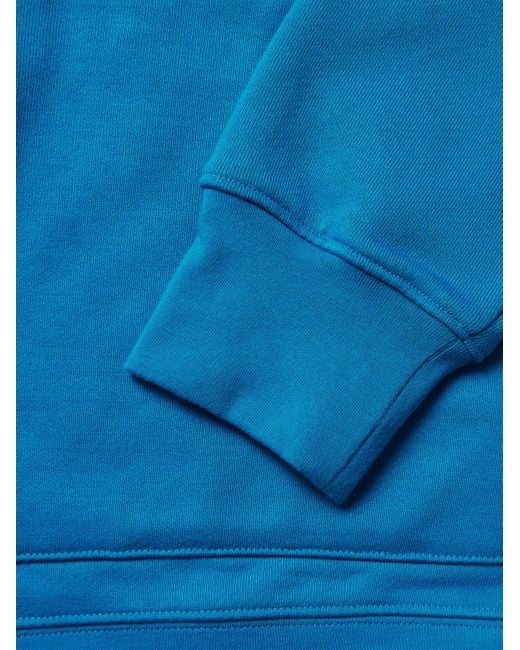 Felpa in jersey di cotone con cappuccio e logo di Amiri in Blue da Uomo