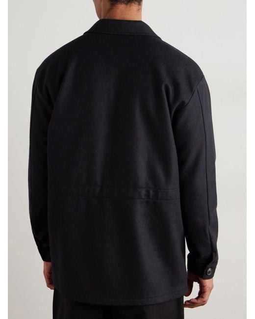 Ghiaia Black Wool-Flannel Jacket for men