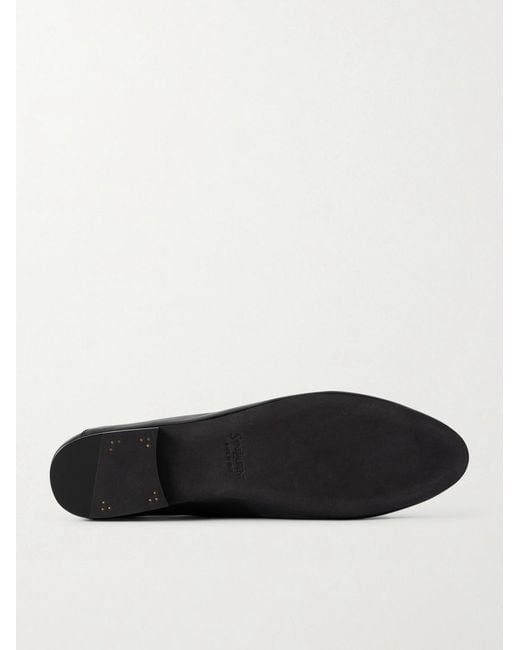 Saint Laurent Black Alain Leather Loafers for men