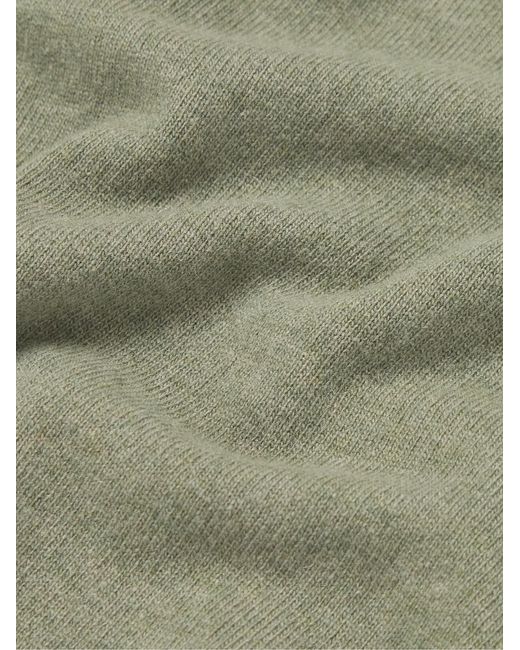 Mr P. Green Colour-Block Merino Wool Polo Shirt for men