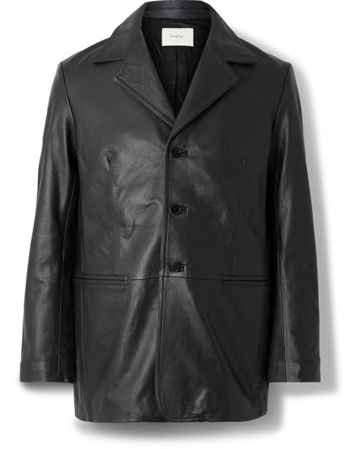 Second Layer Black Caballero Leather Jacket for men