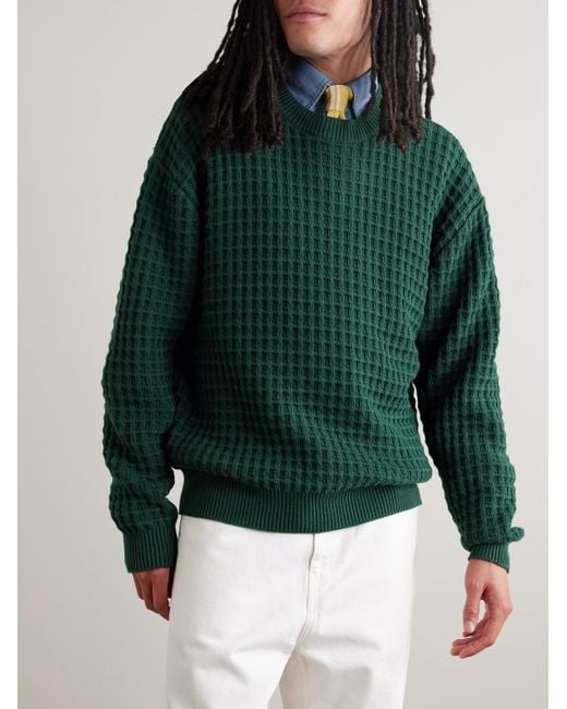 Aimé Leon Dore Pullover aus Baumwolle in Waffelstrick in Green für Herren