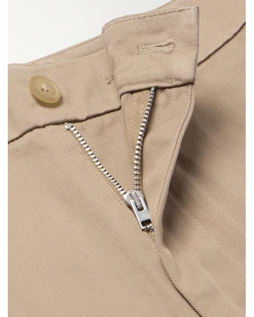 Acne Natural Pablo Straight-Leg Cotton-Drill Trousers for men