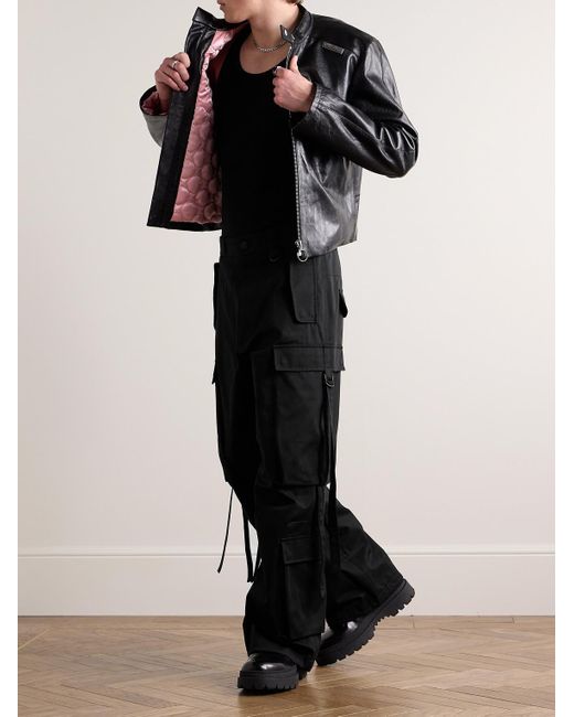 Givenchy Weit geschnittene Cargohose aus Baumwoll-Twill mit Verzierungen in Black für Herren