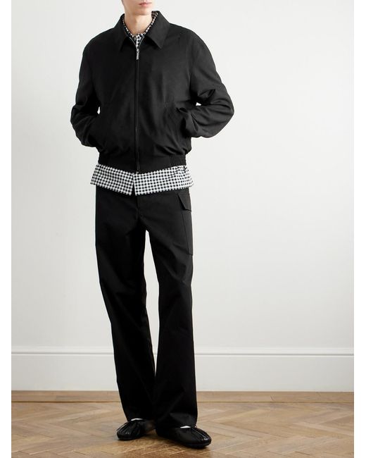 Marni Blue Confetti Embroidered Wool Blouson Jacket for men