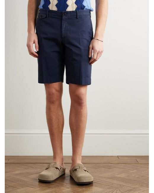 Bermuda Slim-Fit A Gamba Dritta di Incotex in Blue da Uomo