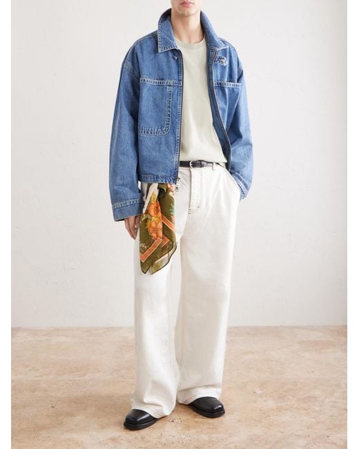 Agolde White Portman Oversized Cotton-Jersey T-Shirt for men