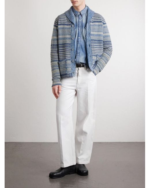 RRL Blue Addington Denim Shirt for men