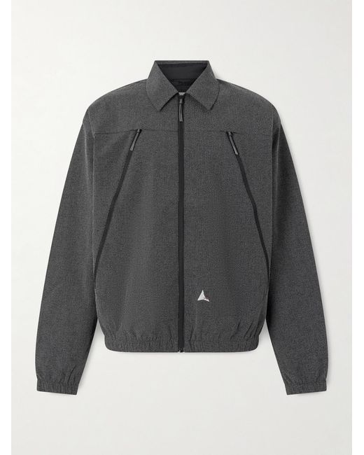 Roa Gray Lamon Logo-Embroidered Micro-Check Shell Jacket for men