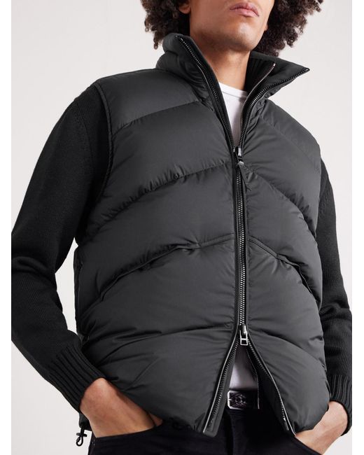 Tom Ford Black Quilted Shell Gilet for men