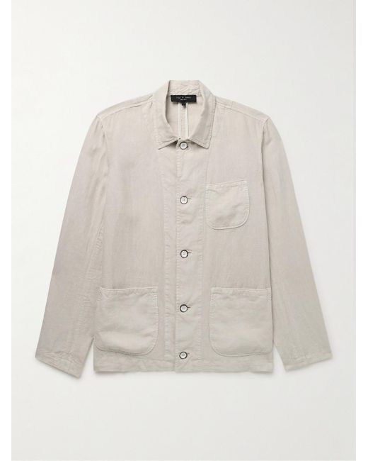 Rag & Bone White Evan Linen Jacket for men
