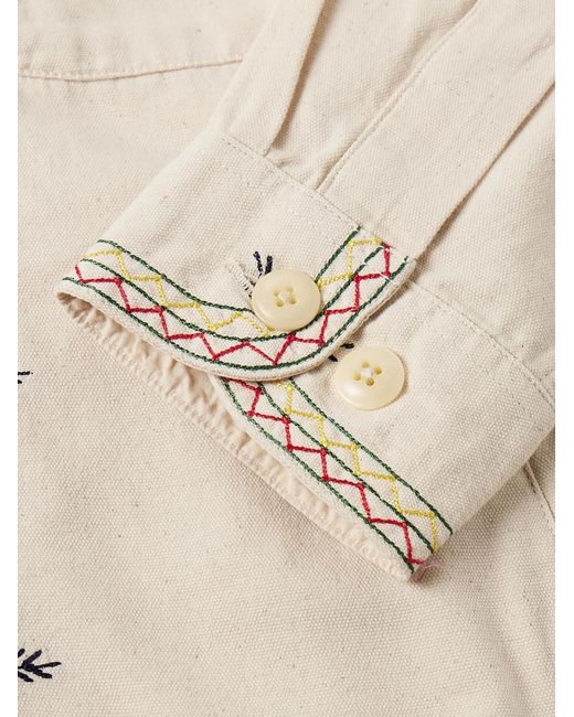 Corridor NYC Natural Starlight Embroidered Cotton-Canvas Jacket for men