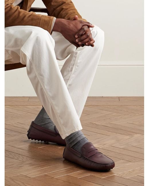 Tod's Gommino Mokassins aus Leder mit Logoprägung in Red für Herren