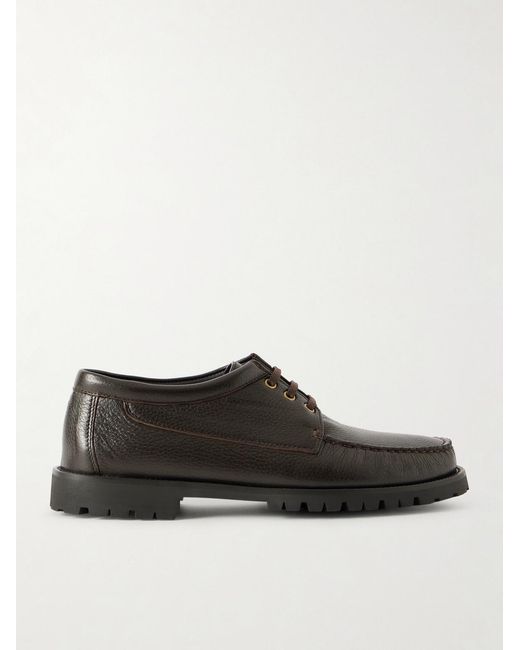 Morjas Brown The Camp Moc Full-Grain Deerskin Boat Shoes for men