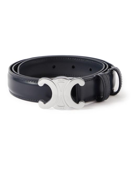 Céline Black 2.5Cm Triomphe Leather Belt for men