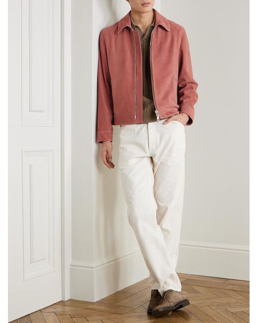 Mr P. Red Suede Jacket for men
