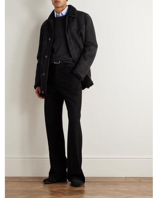 Canali Black Shearling Jacket for men