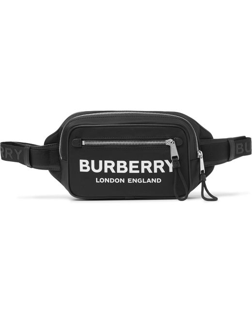 Emporio Armani Black Logo Graphic Belt Bag for men