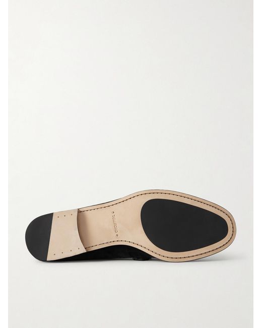 Tom Ford Black Theo Suede Boat Shoes for men