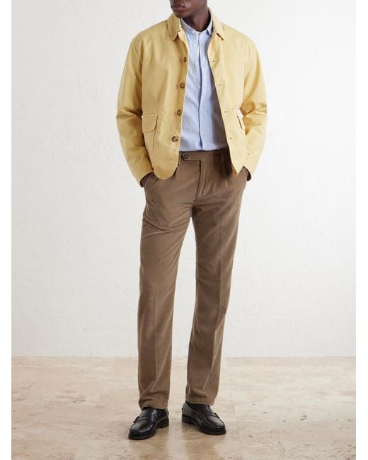 Massimo Alba Natural Ionio2 Straight-Leg Cotton-Corduroy Trousers for men