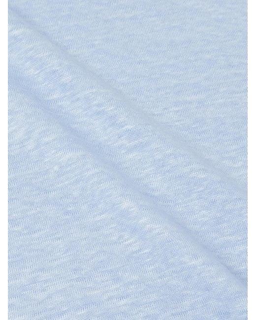 Loro Piana T-Shirt aus Leinen in Blue für Herren