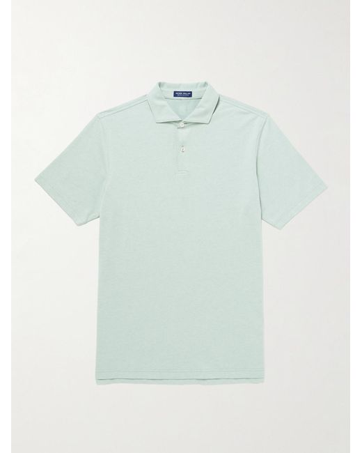 Peter Millar Blue Albatross Pima Cotton-blend Piqué Polo Shirt for men