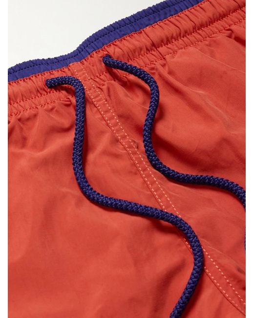 Vilebrequin Red Moka Straight-Leg Mid-Length Econyl Swim Shorts for men