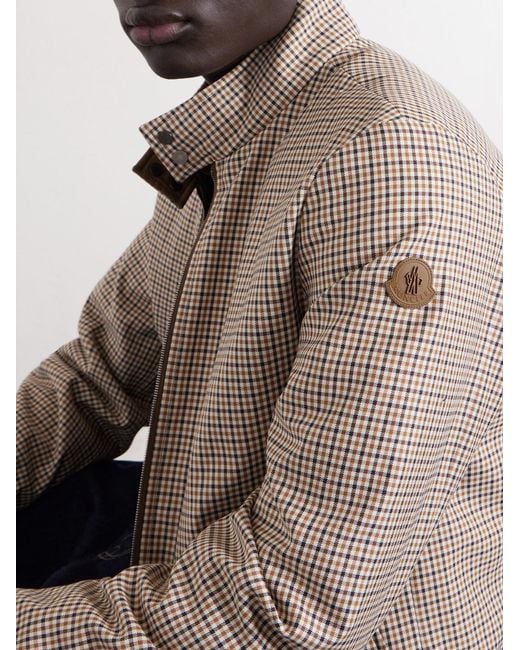 Moncler Natural Almogordo Reversible Checked Shell Down Jacket for men