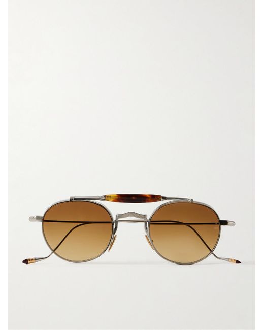 Jacques Marie Mage Natural Dasan Round-Frame Beta Titanium And Tortoiseshell Acetate Sunglasses for men