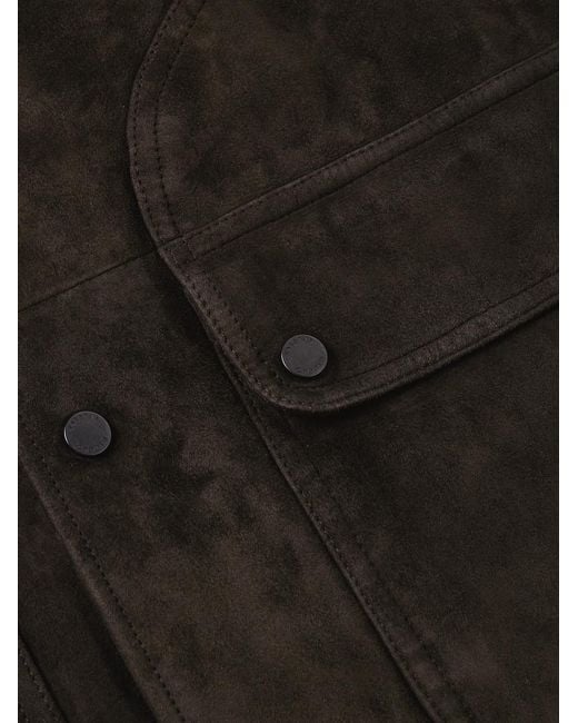 Valstar Black Paul Padded Suede Jacket for men