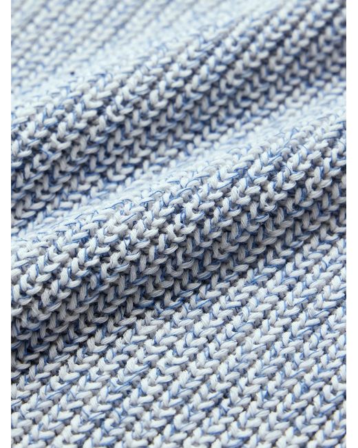 Folk Blue Chain Cotton Sweater for men