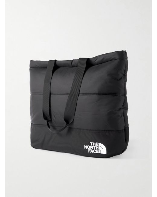 The North Face Black Nuptse Logo-embroidered Canvas-trimmed Padded Quilted Shell Tote Bag for men