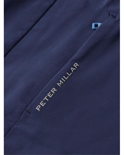 Peter Millar Blue Dunes Logo-print Colour-block Stretch-jersey Golf Jacket for men