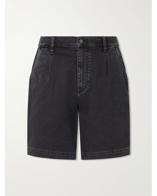 Corridor NYC Blue Spring Wide-Leg Stretch-Cotton Denim Shorts for men