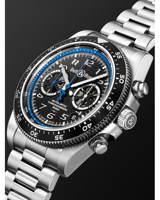 Bell & Ross Black Br V3-94 A.5.21 Limited Edition Automatic Chronograph 43Mm Stainless Steel Watch, Ref. No. Brv394-A521/Sst for men