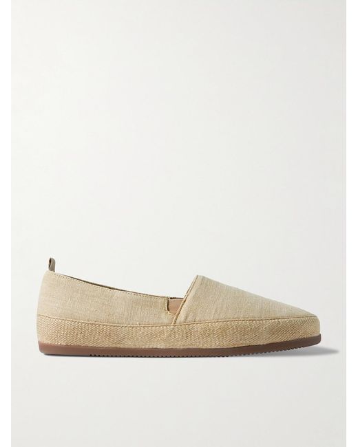 Mulo Natural Garment-dyed Linen Espadrilles for men