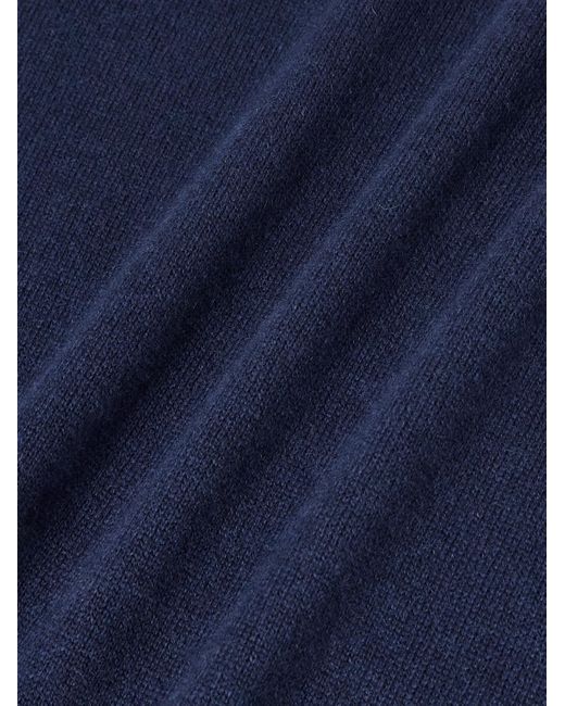 Rubinacci Blue Cashmere Sweater for men