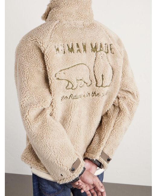 Human Made Natural Shell-trimmed Fleece Jacket for men