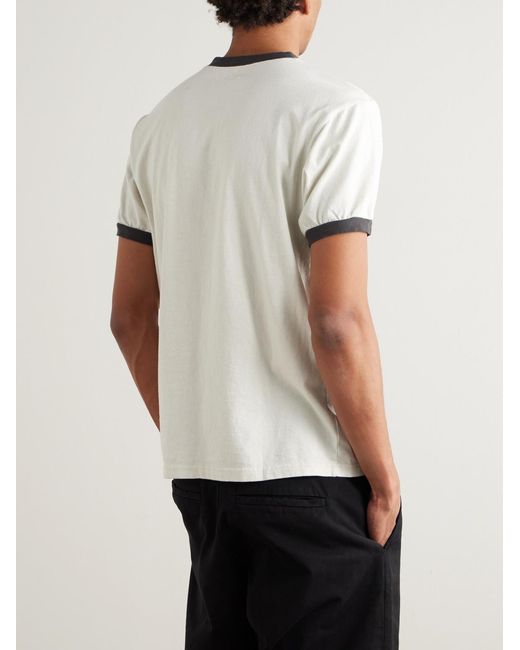 Kapital Natural Slim-fit Printed Cotton-jersey T-shirt for men