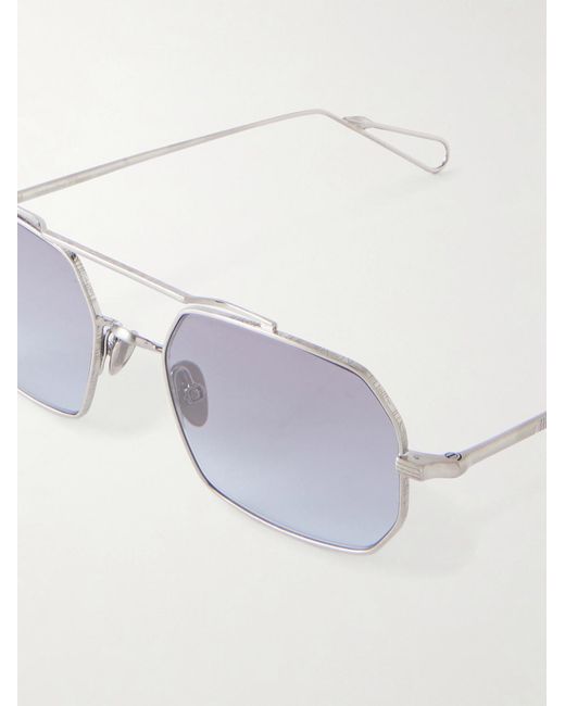 Ahlem White Clovis Aviator-Style-Tone Sunglasses for men