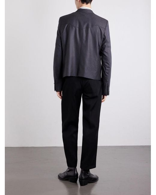 Enfants Riches Deprimes Black Western Perfect Striped Wool Blazer for men