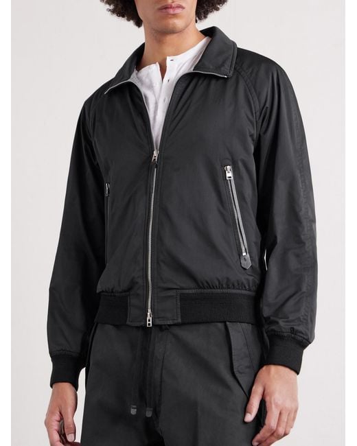 Tom Ford Black Shell Blouson Jacket for men