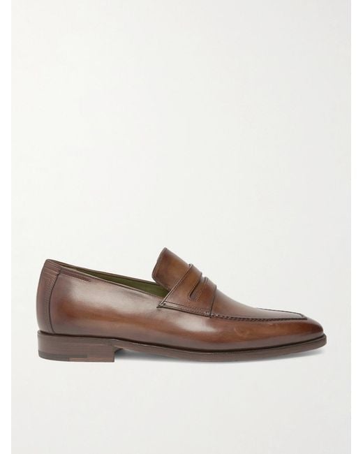 Berluti Brown Andy Leather Loafers for men