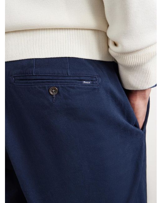 Polo Ralph Lauren Blue Straight-leg Cotton-blend Twill Trousers for men