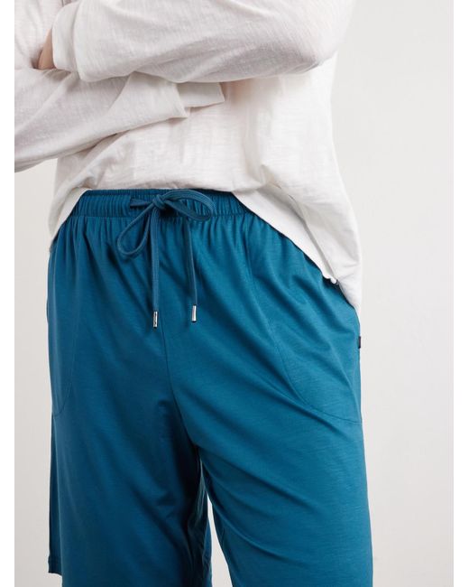 Derek Rose Blue Basel 24 Stretch-jersey Drawstring Shorts for men