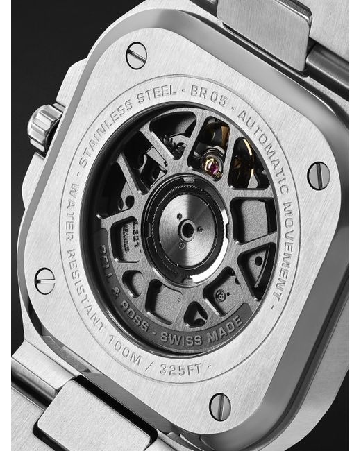 Bell & Ross Black Br 05 Automatic Stainless Steel And Diamond Watch, Ref. Br05A-Bl-Stfld/Sst for men