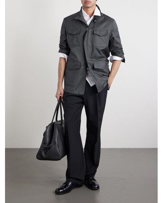 Canali Gray Impeccabile Wool Field Jacket for men